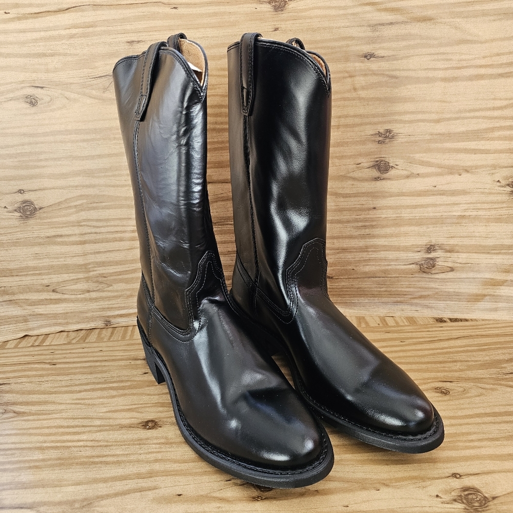 Goodyear Oil Chemigum Proof Boots Bates Shoe Co Leather Black 9.5